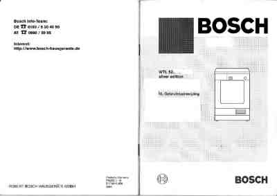 bosch wtl 5200 manual